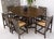 Late 20th Century Brown Oak Cassina Macintosh Drop Leaf Dining Table 6 Rush Seat Chairs Set Mint For Sale - Image 16 of 18
