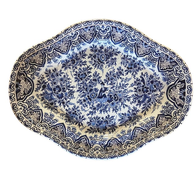 Baroque Style Delft Soup Tureen with Lid, 1930s For Sale - Image 6 of 9