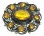 1930s Goldenrod and Peridot Color Large Brooch For Sale