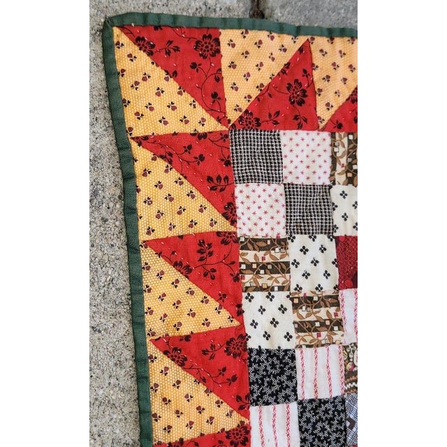 19Thc Postage Stamp Quilt / Trip Around the World For Sale In Los Angeles - Image 6 of 7
