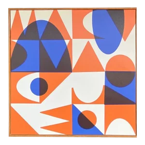Bossa Nova in Blue Giclee on Canvas by Cesar Platero, Framed