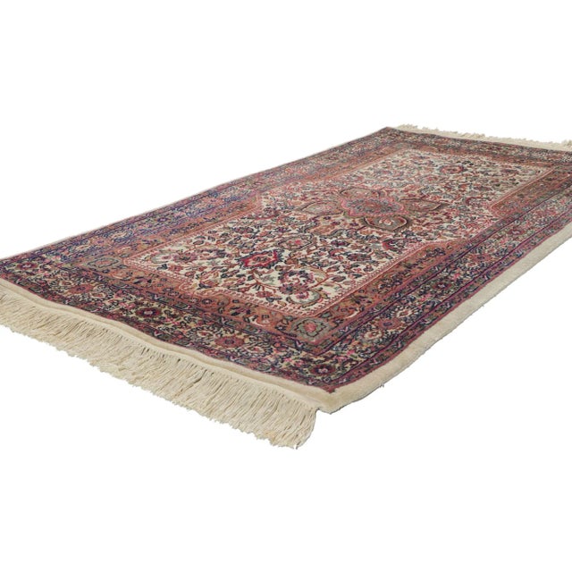 78300 Vintage Chinese Kerman Rug, 03'02 x 05'04. Sophisticated and refined with Victorian style, this hand knotted wool...