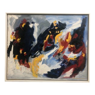 1970s Barbara DeSassure Abstract Oil on Canvas For Sale