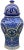 Blue Moroccan Ceramic Lidded Urn For Sale - Image 9 of 9