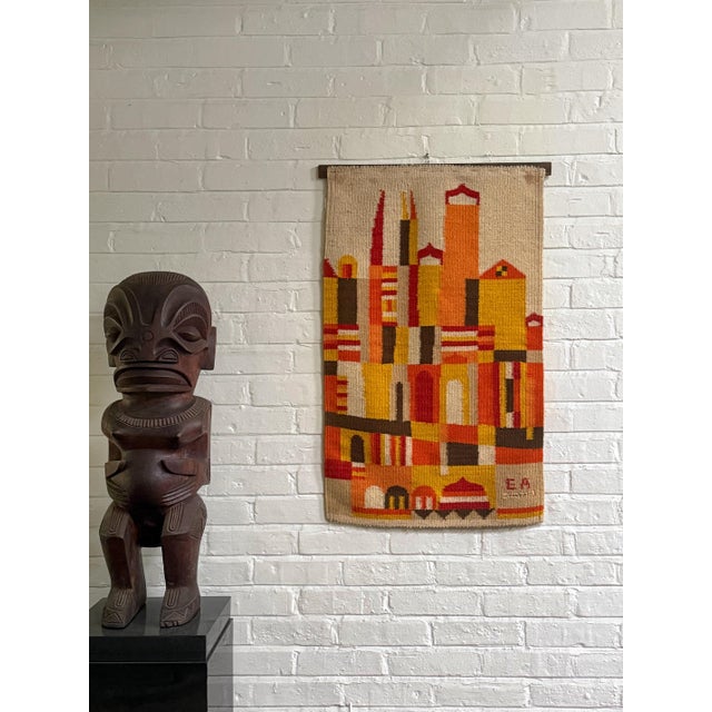 1960s Evelyn Ackerman Cityscape Tapestry For Sale - Image 5 of 5