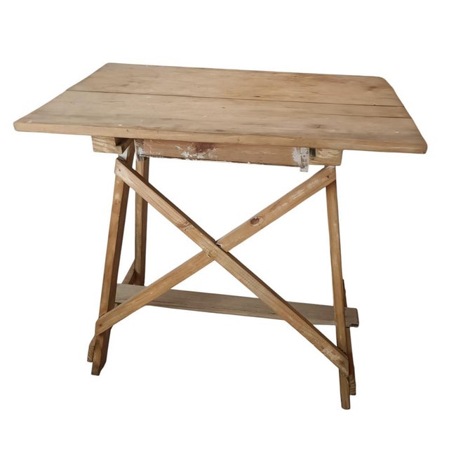 Vintage Worktable in Wood For Sale - Image 4 of 8