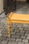 Wood Vintage English Midcentury Goldenrod Painted Wooden Bench with Black Accents For Sale - Image 7 of 11