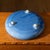 Ceramic 1920s Japanese Awaji Art Pottery Periwinkle Blue Footed Low Bowl For Sale - Image 7 of 9