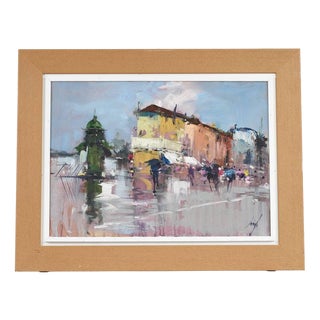 Renzo Piccoli, Urban Landscape, Painting For Sale