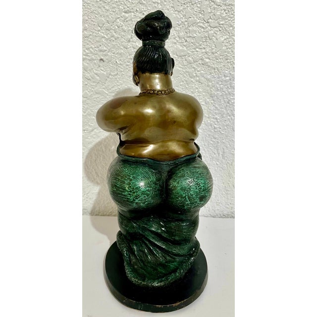 Bronze Bruno Luna, Polychrome Bronze Sculpture Jazz Nightclub Singer Clarinet Player Bruno Luna For Sale - Image 8 of 8