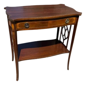 Charak Furniture Co. Edwardian Mahogany Inlaid Occasional Table, 1934