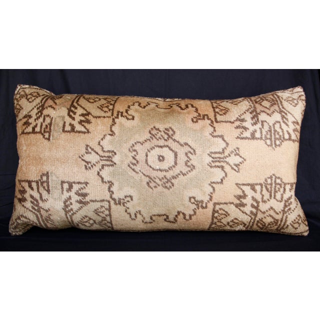 Mid 20th Century Authentic Vintage Oushak Rug Pillow Cover - For Sale - Image 5 of 13