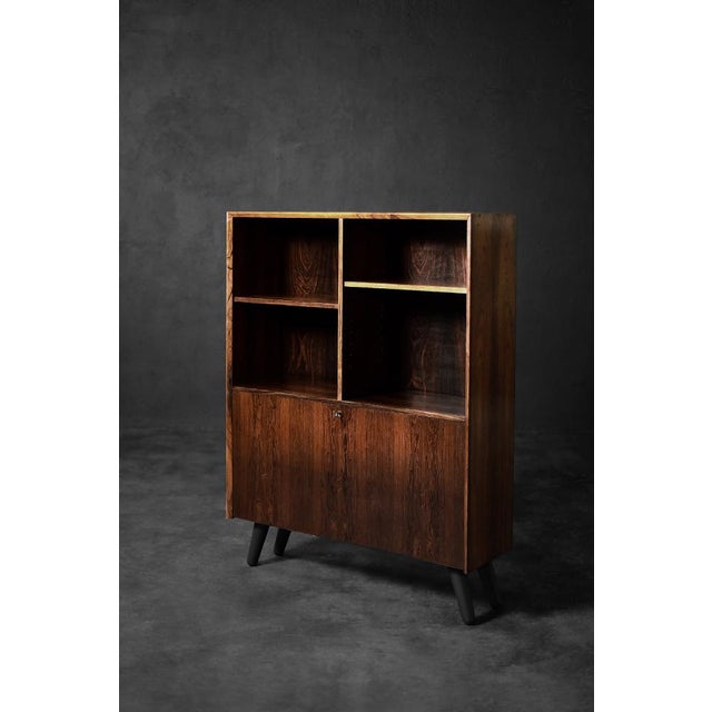 Danish Modern Rosewood Bookcase with Bar by Erik Brouer for Brouer Møbelfabrik, 1960s For Sale - Image 11 of 18