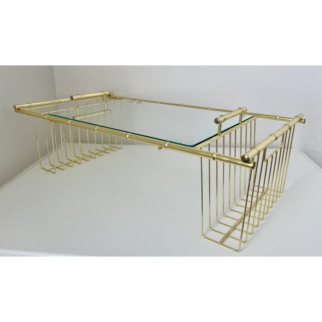 A charming breakfast or multi-use tray from an era gone by. Faux bamboo with plated brass give it a timeless style,...