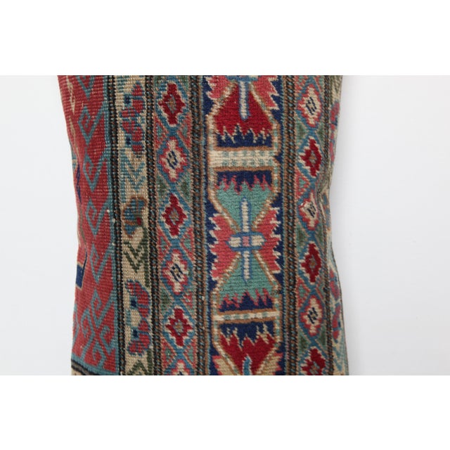 Handmade Multicolor Tones Lumbar Pillow Case -12'' X 20'' For Sale In Tampa - Image 6 of 10