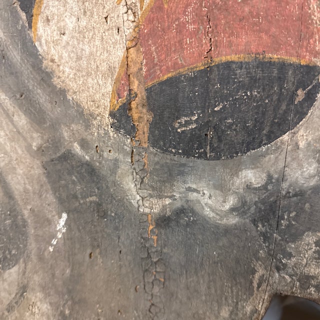 Wood Monumental Italian Painted Shield For Sale - Image 7 of 10