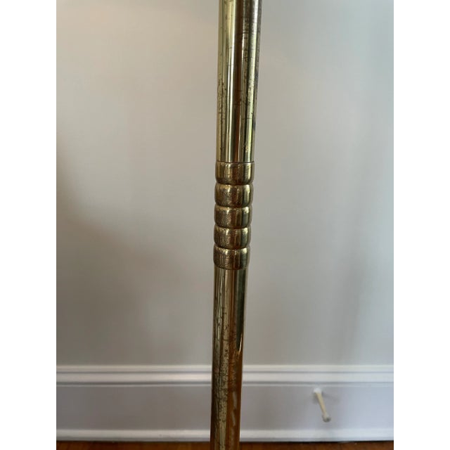 Metal 1990s Art Deco Inspired Brass Floor Lamp by Charles Harris For Sale - Image 7 of 9