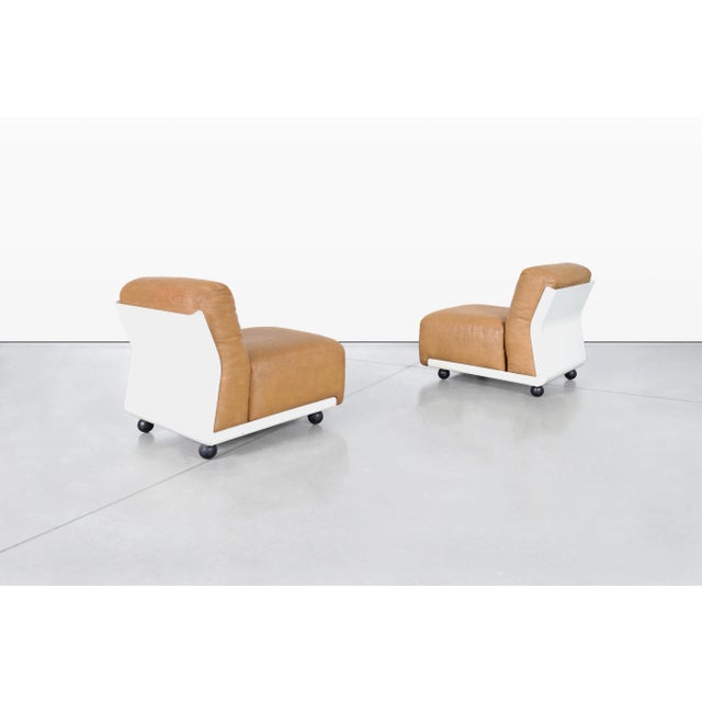 Camel Mid-Century Modern "Amanta 24" Leather Modular Sofa by Mario Bellini for C&b Italia For Sale - Image 8 of 12