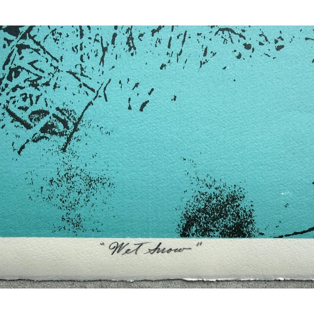 1970s Albert Frank Quinlan Limited Edition Color Lithograph "Wet Snow" 1975 For Sale - Image 5 of 13