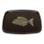 Vintage Couroc Black Resin Inlaid "Fish" Tray For Sale