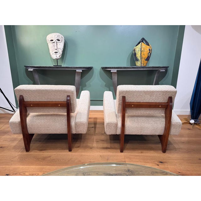 1960s Bouclé Armchairs, 1960s, Set of 2 For Sale - Image 5 of 10
