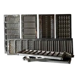 Vintage Danish Industrial Chocolate Molds Block, Set of 6 For Sale