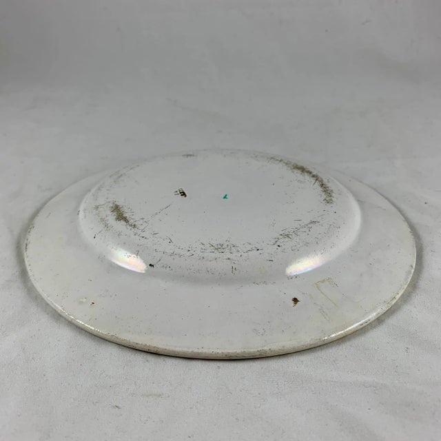 Ceramic Creil Polychrome Transferware Polychrome Plate – Les Bonnes Cerises, Circa 1830 For Sale - Image 7 of 11