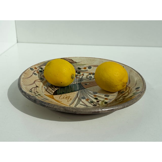 Hand-Painted Ceramic Art Plate by Luis Soares, Portugal, 1990s For Sale - Image 9 of 11