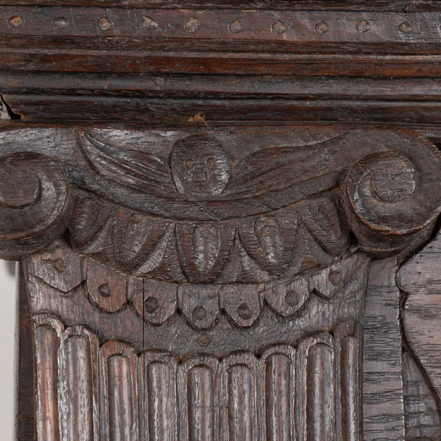Mid 18th Century 18th Century German Carved Oak Display Cabinet Buffet Dated 1743 For Sale - Image 5 of 17