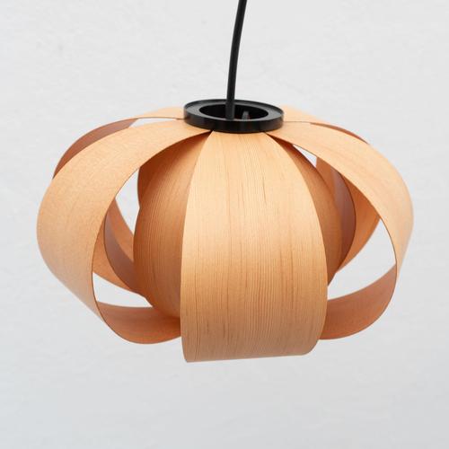 Black Mini Disa Wood Hanging Lamp by José Antonio Coderch for Tunds For Sale - Image 8 of 12