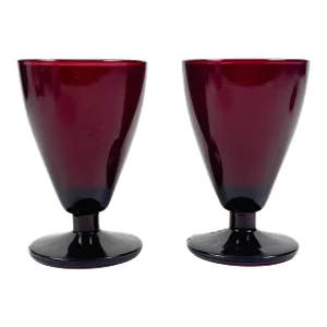 Ruby Red Cordial Glasses by Anchor Hocking
