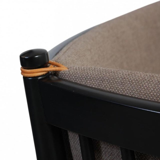 Black Spoke-Back Sofa in Grey Fabric by Børge Mogensen, 2000s For Sale - Image 17 of 18