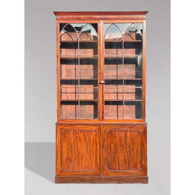 Antique George III Mahogany Library Bookcase, 1780 For Sale - Image 11 of 12