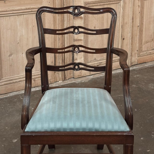 Set of 10 Edwardian Mahogany Dining Chairs Includes 2 Armchairs For Sale - Image 10 of 18