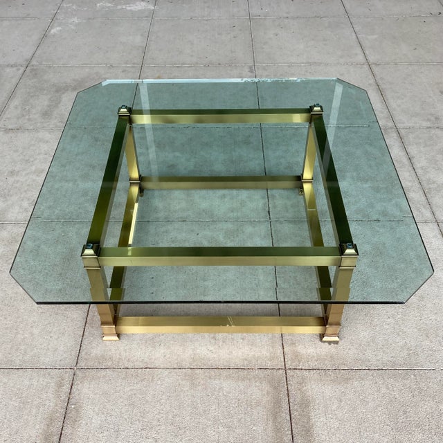Brass Profile Coffee Table From Mastercraft For Sale - Image 9 of 13