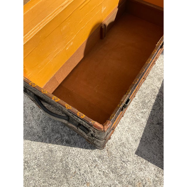 Vintage Louis Vuitton Steamer Trunk For Sale - Image 10 of 13