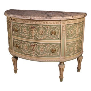 Vintage Italian Half-Moon Commode, 1950 For Sale