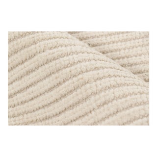 Oversized Rug & Kilim’s Modern Textural Rug in Cream White with Ribbed Stripes - 12x15 For Sale