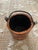 1900 - 1909 Antique Primitive Wooden Forged Iron Rice Berry Bucket Orange For Sale - Image 5 of 9