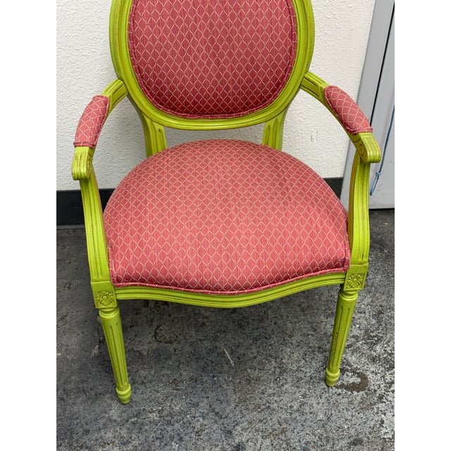 Custom Louis XVI-Style Armchair For Sale - Image 4 of 12