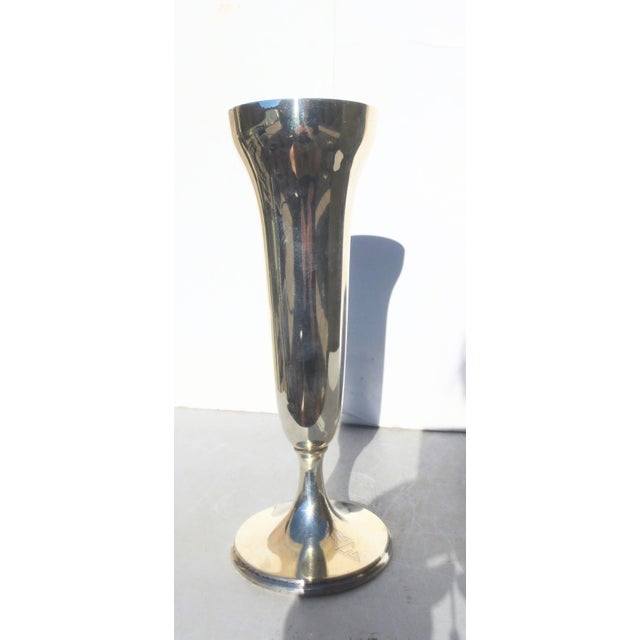 Art Deco Sterling Silver Trumpet Vase For Sale - Image 3 of 8