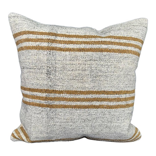Turkish Hemp Pillow Cushion Natural Beige Yellow Pillow Cushion Cover 20x20 For Sale