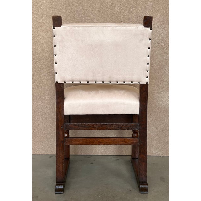 Late 19th Century 19th Spanish Carved Walnut Dining Chairs - Set of 6 For Sale - Image 5 of 10
