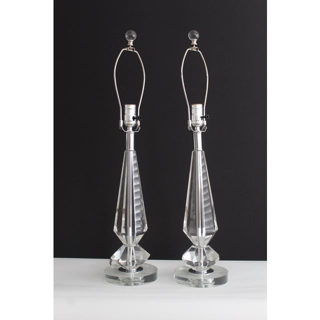 Pair of Mid 20th Century Waterford Crystal Influence Lamps For Sale - Image 11 of 12