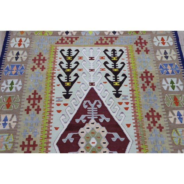 1970s 1970s Tribal Style Handmade Oushak Kilim Rug For Sale - Image 5 of 10