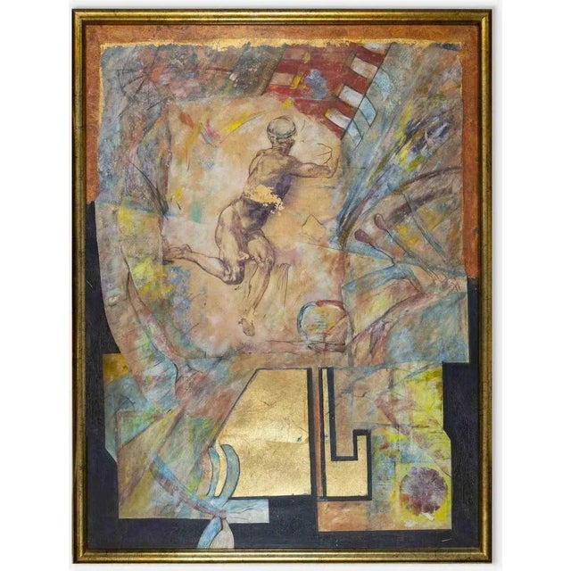 Unknown, The Vortex of Confusion, Oil Painting, 1970s For Sale - Image 4 of 4