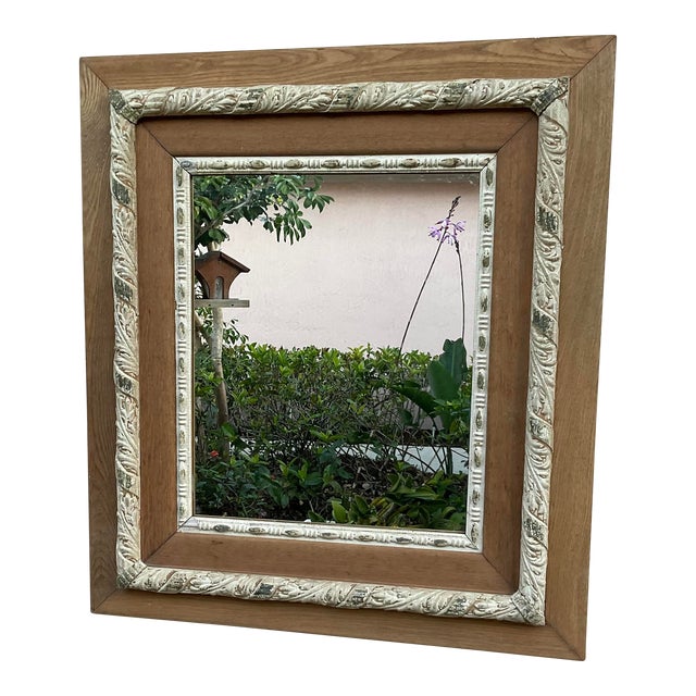 Hand Carved Wood Italian Mirror For Sale