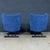 1980s 20th Century Italian Blue Alcantara Leather Reclining Armchairs from Cinova,1980s, Set of 2 For Sale - Image 5 of 18