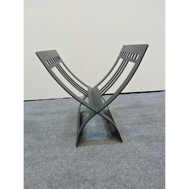 Arts & Crafts Arts & Crafts Steel Magazine Rack For Sale - Image 3 of 6