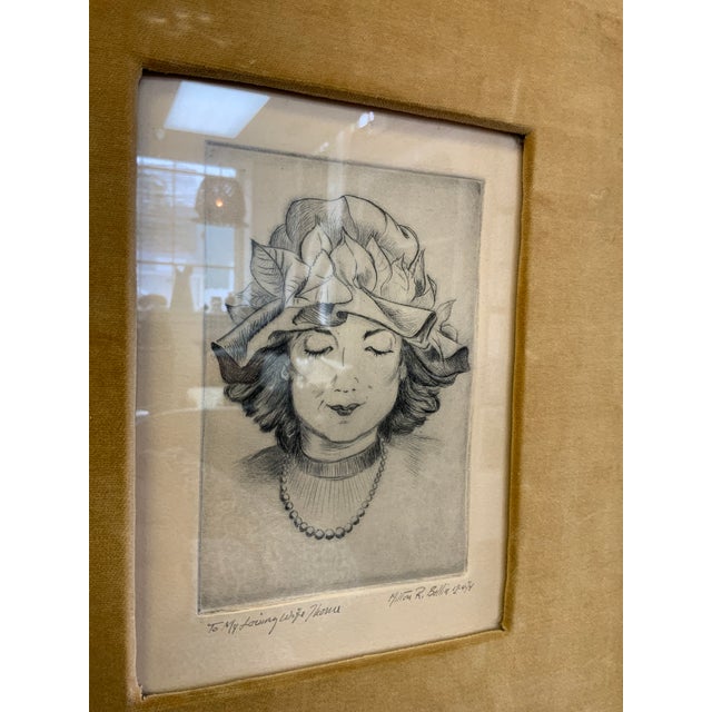20th Century Milton R. Bellin Etching Titled “My Loving Wife Thorne” For Sale - Image 10 of 10